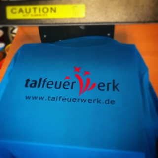 Textildruck für Talfeuerwerk in Wuppertal.