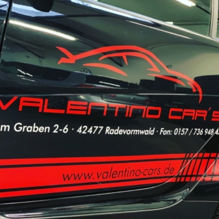 Fahrzeugbeschriftung für Valentino Car&amp;#039;s in Radevormwald
